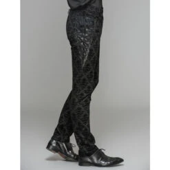 Men's Trousers DEVIL FASHION - Existentialism On Prom Night' Semi-Formal Gothic Patterned -Fashionable street clothing pt042 7873