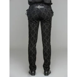 Men's Trousers DEVIL FASHION - Existentialism On Prom Night' Semi-Formal Gothic Patterned -Fashionable street clothing pt042 7874