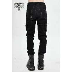 Men's Trousers DEVIL FASHION - London Punk Slim-Fit Punk 9 Men's Trousers DEVIL FASHION - London Punk Slim-Fit Punk -Fashionable street clothing pt112 3