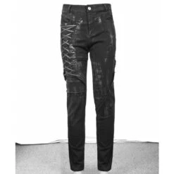 Men's Trousers DEVIL FASHION - London Punk Slim-Fit Punk 12 Men's Trousers DEVIL FASHION - London Punk Slim-Fit Punk -Fashionable street clothing pt112 6