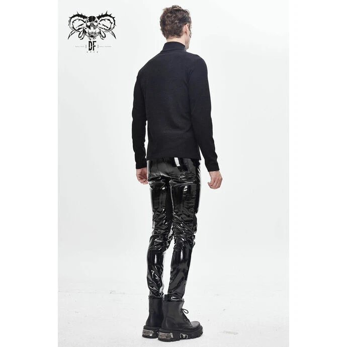 Men's Trousers DEVIL FASHION - Edgerunner Cyberpunk Faux Leather Skinny 8 Men's Trousers DEVIL FASHION - Edgerunner Cyberpunk Faux Leather Skinny - Image 6