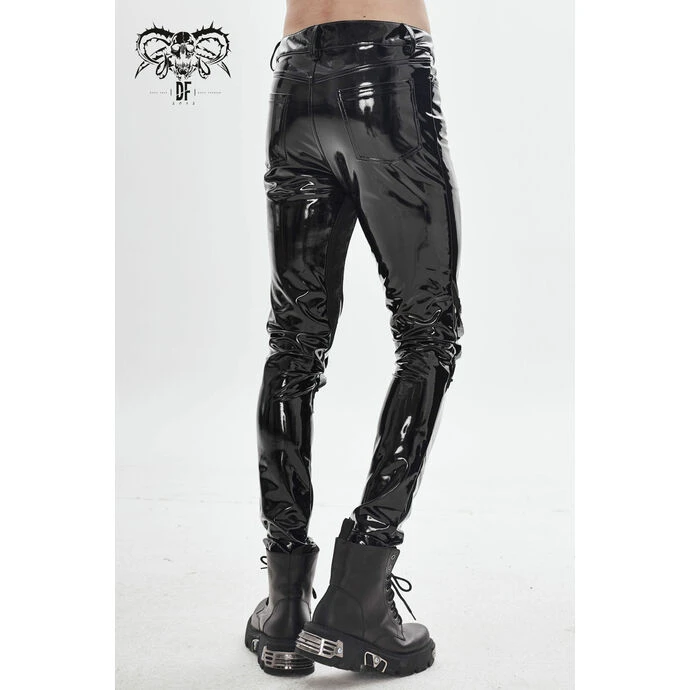 Men's Trousers DEVIL FASHION - Edgerunner Cyberpunk Faux Leather Skinny 4 Men's Trousers DEVIL FASHION - Edgerunner Cyberpunk Faux Leather Skinny - Image 2