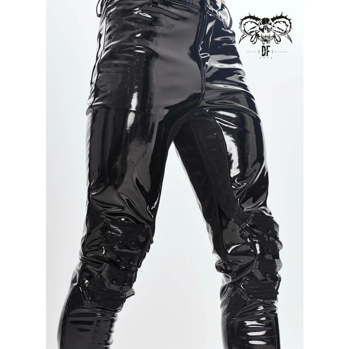 Men's Trousers DEVIL FASHION - Edgerunner Cyberpunk Faux Leather Skinny 6 Men's Trousers DEVIL FASHION - Edgerunner Cyberpunk Faux Leather Skinny - Image 4