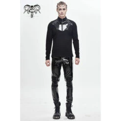 Men's Trousers DEVIL FASHION - Edgerunner Cyberpunk Faux Leather Skinny 12 Men's Trousers DEVIL FASHION - Edgerunner Cyberpunk Faux Leather Skinny -Fashionable street clothing pt127 9