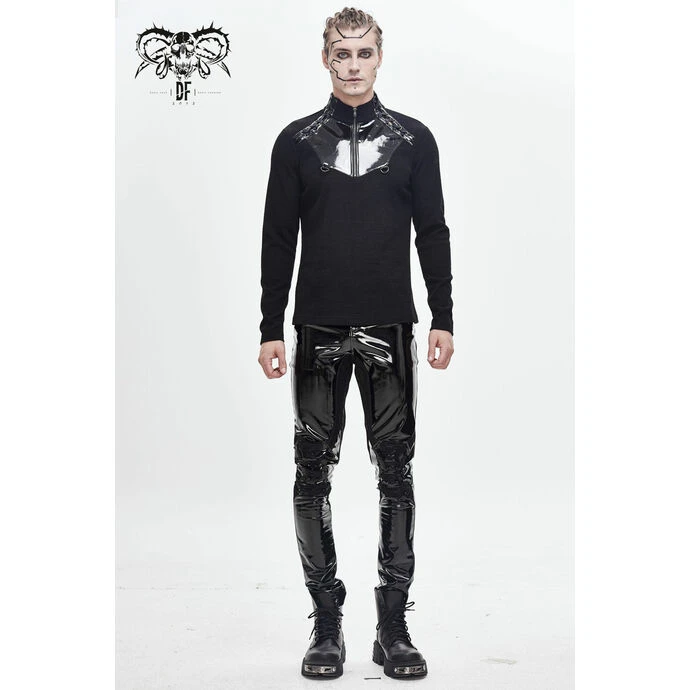 Men's Trousers DEVIL FASHION - Edgerunner Cyberpunk Faux Leather Skinny 7 Men's Trousers DEVIL FASHION - Edgerunner Cyberpunk Faux Leather Skinny - Image 5