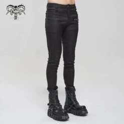 Men's Trousers DEVIL FASHION - Pulverize Punk Fitted Pentagram -Fashionable street clothing pt155 6