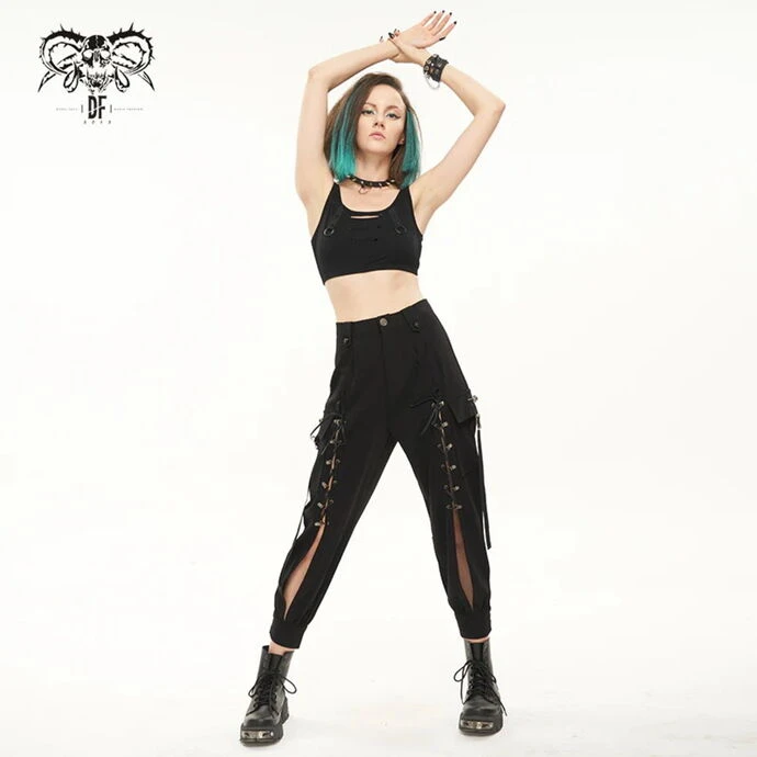 Women's Trousers DEVIL FASHION - Tied Hollow Out Women's Overalls 7 Women's Trousers DEVIL FASHION - Tied Hollow Out Women's Overalls - Image 5