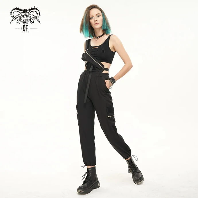 Women's Trousers DEVIL FASHION - Diablo Daily Half Suspenders Women's Overalls 4 Women's Trousers DEVIL FASHION - Diablo Daily Half Suspenders Women's Overalls - Image 2