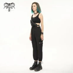 Women's Trousers DEVIL FASHION - Diablo Daily Half Suspenders Women's Overalls 10 Women's Trousers DEVIL FASHION - Diablo Daily Half Suspenders Women's Overalls -Fashionable street clothing pt182 002