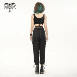 Women's Trousers DEVIL FASHION - Diablo Daily Half Suspenders Women's Overalls 11 Women's Trousers DEVIL FASHION - Diablo Daily Half Suspenders Women's Overalls -Fashionable street clothing pt182 003