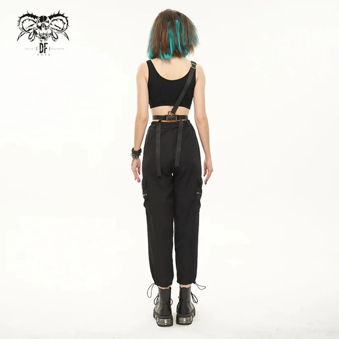 Women's Trousers DEVIL FASHION - Diablo Daily Half Suspenders Women's Overalls 6 Women's Trousers DEVIL FASHION - Diablo Daily Half Suspenders Women's Overalls - Image 4