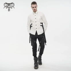 Men's Trousers DEVIL FASHION - Racing Into The Night Punk Studded -Fashionable street clothing pt186 10dqksl