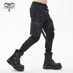 Men's Trousers DEVIL FASHION - Racing Into The Night Punk Studded -Fashionable street clothing pt186 8dqksl