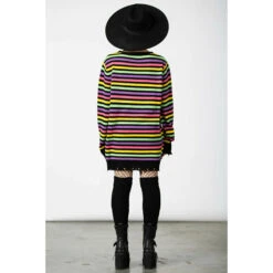 Unisex Sweater KILLSTAR - Rainbow Warrior Knit -Fashionable street clothing rainbow warrior knit sweater w d002