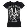 Women's T-shirt Guns N' Roses - Skull & Pistols - ROCK OFF -Fashionable street clothing rdd003