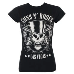 Women's T-shirt Guns N' Roses - Skull & Pistols - ROCK OFF