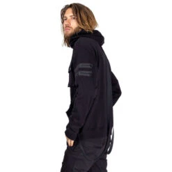 Men's Hoodie POIZEN INDUSTRIES - REZNOR - BLACK -Fashionable street clothing reznor hood mens black poizen industries 2