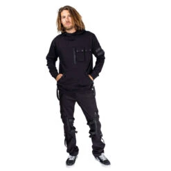 Men's Hoodie POIZEN INDUSTRIES - REZNOR - BLACK -Fashionable street clothing reznor hood mens black poizen industries 4