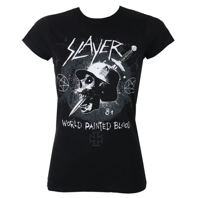 T-shirt Metal Women's Slayer - Dagger Skull - ROCK OFF 3 T-shirt Metal Women's Slayer - Dagger Skull - ROCK OFF