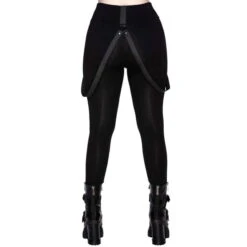 Women's Trousers (leggings) KILLSTAR - Bloodpact - Black -Fashionable street clothing rlxf500o