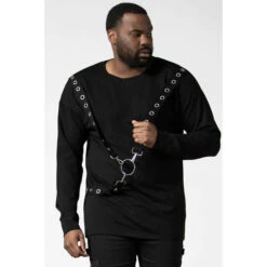 Unisex Sweatshirt KILLSTAR - Ruckus - Black -Fashionable street clothing ruckus long sleeve top mens b005