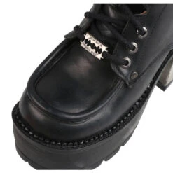 Women's Shoes NEW ROCK - ITALI BLACK, ITALIAN BLACK, RIBETE BLACK -Fashionable street clothing sa1 006 p