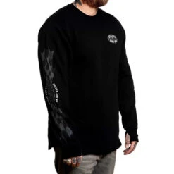 Men's Sweatshirt SULLEN - CHECKERED PAST -Fashionable street clothing scm3356 bk 04