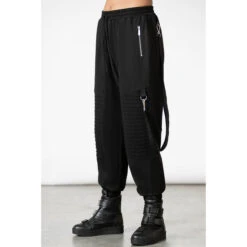 Trousers Unisex (sweatpants) KILLSTAR - Scourge Joggers - Black -Fashionable street clothing scroudge joggers w e001