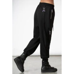 Trousers Unisex (sweatpants) KILLSTAR - Scourge Joggers - Black -Fashionable street clothing scroudge joggers w e002