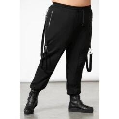 Trousers Unisex (sweatpants) KILLSTAR - Scourge Joggers - Black -Fashionable street clothing scroudge joggers w e005