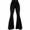 Women's Trousers KILLSTAR - She's Electric Velvet Flares -Fashionable street clothing she s electric velvet flares b x1600