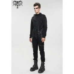 Men's Sweater DEVIL FASHION - Vest Punk Distressed -Fashionable street clothing sr010 10