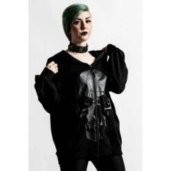 Women's Sweatshirt KILLSTAR - Symbol Of Light Zipper - Black