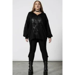 Women's Sweatshirt KILLSTAR - Symbol Of Light Zipper - Black -Fashionable street clothing symbol of light zip through top d x1605