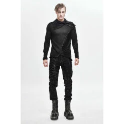 Men's Long-sleeved T-shirt DEVIL FASHION - Wolf Moon Punk -Fashionable street clothing tt157 8