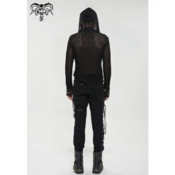 Men's Long-sleeved T-shirt DEVIL FASHION - Linger Punk Mesh -Fashionable street clothing tt186 10