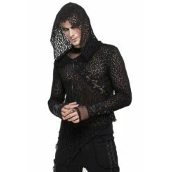 Men's Long-sleeved T-shirt DEVIL FASHION - Linger Punk Mesh