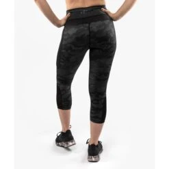 Women's Trousers (leggings) VENUM - Defender - Black / Black -Fashionable street clothing venum 03824 114 leggings crops defender black black sd 06