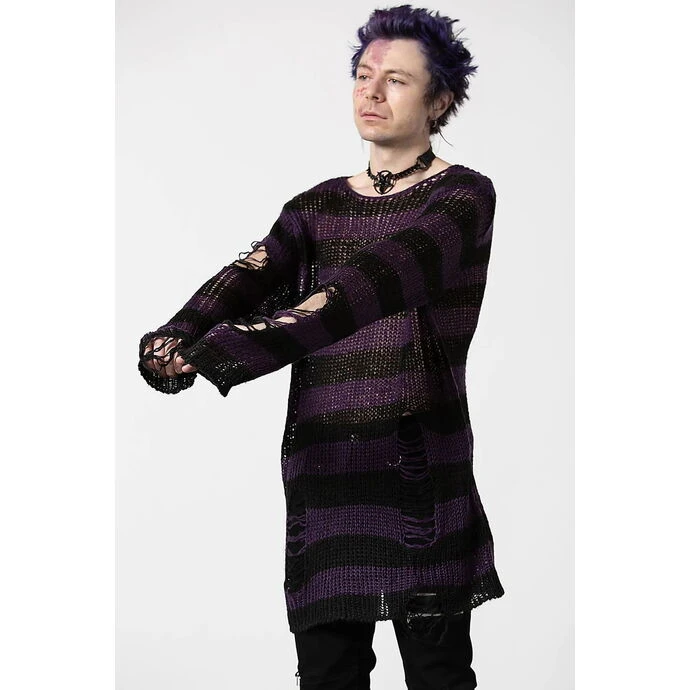 Sweater Unisex KILLSTAR - Graph Knit - Black/Eggplant 4 Sweater Unisex KILLSTAR - Graph Knit - Black/Eggplant - Image 2