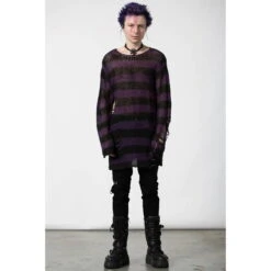 Sweater Unisex KILLSTAR - Graph Knit - Black/Eggplant 11 Sweater Unisex KILLSTAR - Graph Knit - Black/Eggplant -Fashionable street clothing vm3yv6sj