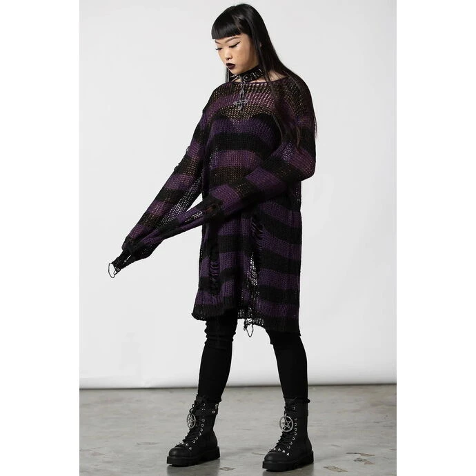 Sweater Unisex KILLSTAR - Graph Knit - Black/Eggplant 8 Sweater Unisex KILLSTAR - Graph Knit - Black/Eggplant - Image 6