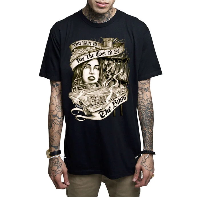 Men's T-shirt MAFIOSO - BOSS UP 2.0 - BLK 3 Men's T-shirt MAFIOSO - BOSS UP 2.0 - BLK