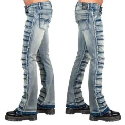 Men's Trousers (jeans) WORNSTAR - Bandage - Classic Blue 9 Men's Trousers (jeans) WORNSTAR - Bandage - Classic Blue -Fashionable street clothing wsgp bandb classic blue 0000008