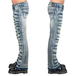 Men's Trousers (jeans) WORNSTAR - Bandage - Classic Blue 10 Men's Trousers (jeans) WORNSTAR - Bandage - Classic Blue -Fashionable street clothing wsgp bandb classic blue 0000009