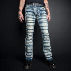Men's Trousers (jeans) WORNSTAR - Bandage - Classic Blue 13 Men's Trousers (jeans) WORNSTAR - Bandage - Classic Blue -Fashionable street clothing wsgp bandb classic blue 0000012