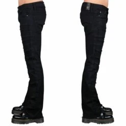 Men's Trousers (jeans) WORNSTAR - Bandage - Black 10 Men's Trousers (jeans) WORNSTAR - Bandage - Black -Fashionable street clothing wsgp bandb bandage pants black 00000000000003