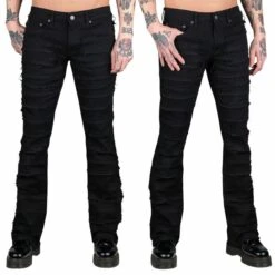 Men's Trousers (jeans) WORNSTAR - Bandage - Black 11 Men's Trousers (jeans) WORNSTAR - Bandage - Black -Fashionable street clothing wsgp bandb bandage pants black 00000000000004
