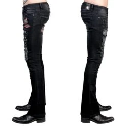 Men's Trousers (jeans) WORNSTAR - Riven - Black -Fashionable street clothing wsgp rvn jd 12a 2002x