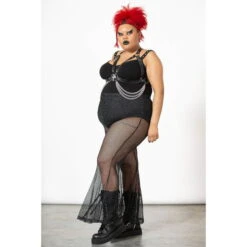 Women's Trousers KILLSTAR - Double Platinum Flares - Black -Fashionable street clothing x5w6xvpy