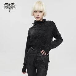 Women's Sweater DEVIL FASHION - Asymmetric Gothic -Fashionable street clothing ysrpqkj0i8